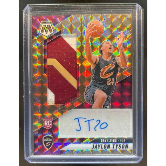 2024-25 Mosaic Jaylon Tyson Rookie Jersey Patch Auto Bronze RC /75 - Picture 1 of 2